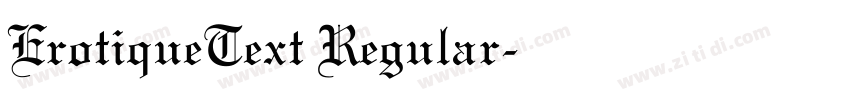 ErotiqueText Regular字体转换